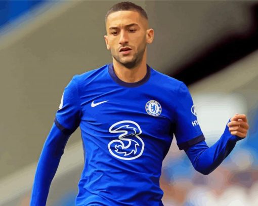 Hakim Ziyech Chelsea FC paint by number