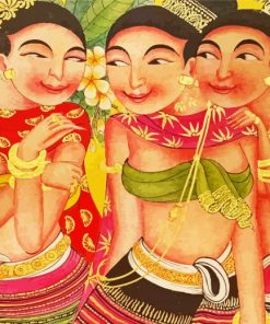 Happy Thai Women paint by number