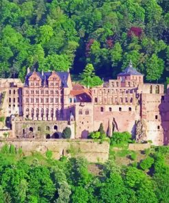 Heidelberger Castle Germany paint by number