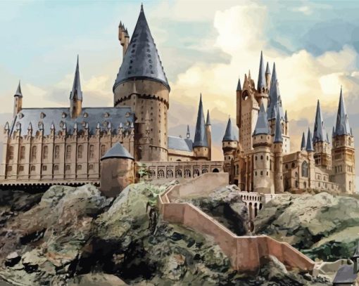 Hogwarts Harry Potter Castle paint by number