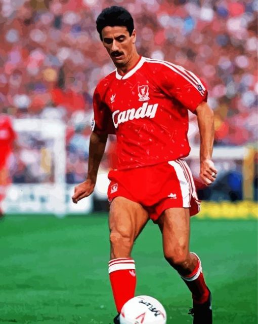 Ian Rush Footballer paint by number