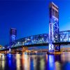 Jacksonville Bridge At Night paint by number