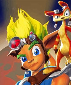 Jak And Daxter Characters paint by number