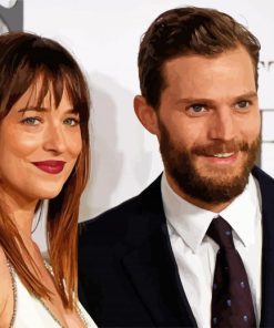 Jamie Dornan And Dakota Johnson paint by number