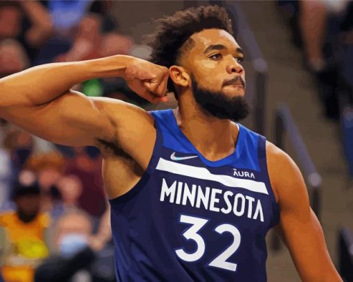 Karl Anthony Towns Minnesota Timberwolves paint by number