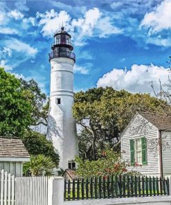 Key West Lighthouse Florida paint by number