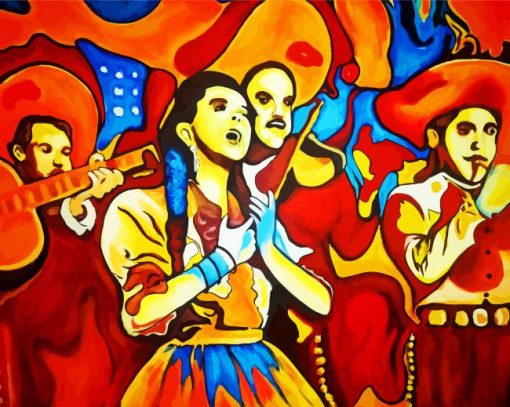 Mariachi Abstract paint by number