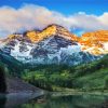 Maroon Bells Colorado paint by number