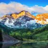 Maroon Bells Mountain paint by number