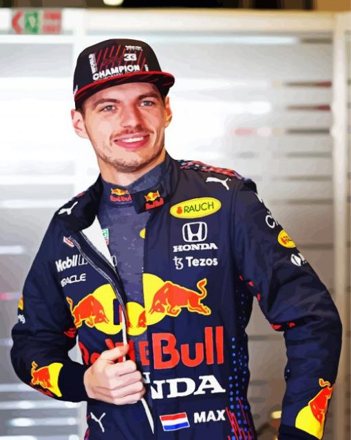 Max Verstappen Portrait paint by number