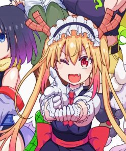 Miss Kobayashi s Dragon Maid Characters paint by number