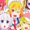 Miss Kobayashi S Dragon Maid Manga Characters paint by number