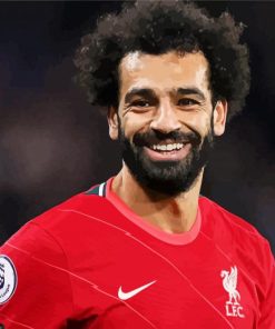 Mohamed Salah Smiling paint by number