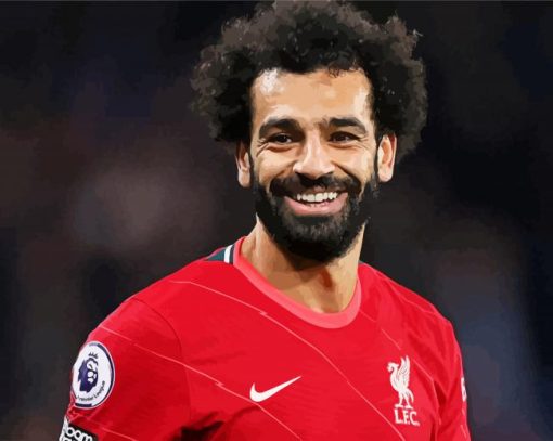 Mohamed Salah Smiling paint by number