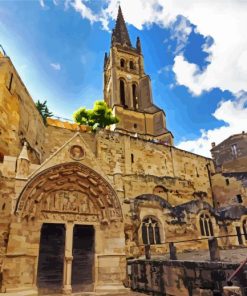 Monolithic Church Of Saint Emilion paint by number