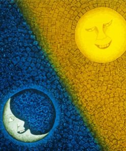 Moon And Sun By Rufino Tamayo paint by number