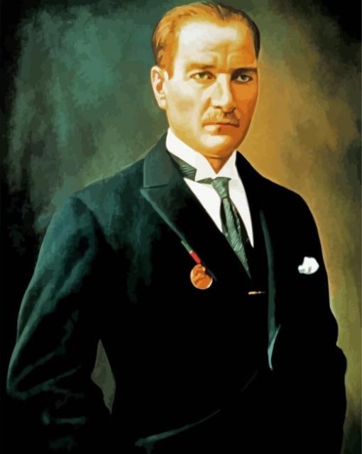 Mustafa Kemal Ataturk President paint by number