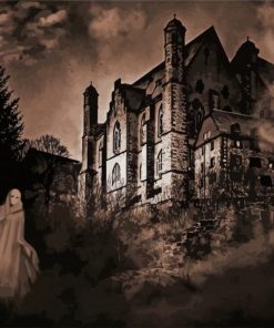 Mystical Creepy Castle paint by number