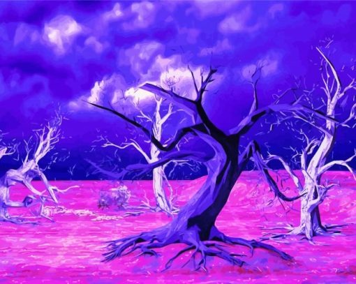 Mystical Tree At Night paint by number