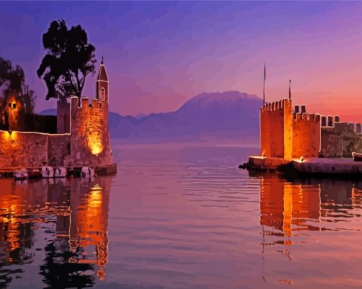 Nafpaktos Port paint by number