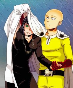 One Punch Man Saitama And Fubuki paint by numbers