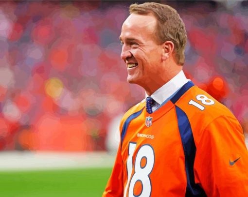 Peyton Manning Football Quarterback paint by number