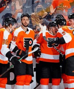 Philadelphia Flyers Ice Hockey Players paint by number