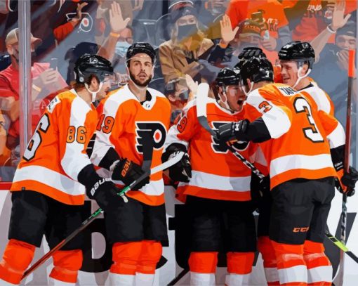 Philadelphia Flyers Ice Hockey Players paint by number