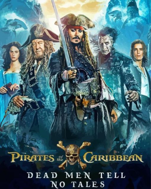 Pirates Of The Caribbean Poster paint by number