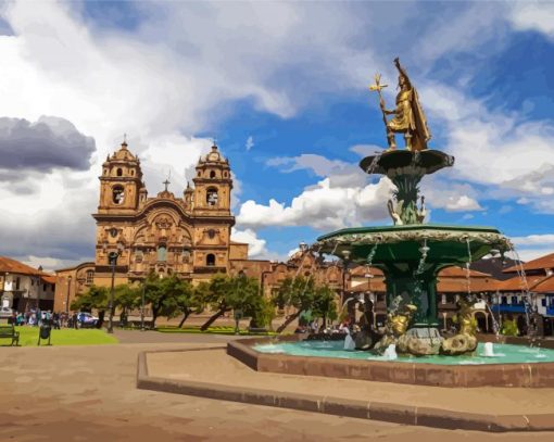 Plaza De Armas Cusco paint by number