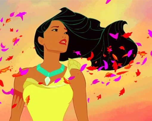 Pocahontas Disney Princess paint by number