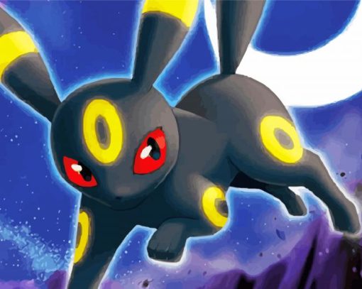 Pokemon Umbreon paint by number