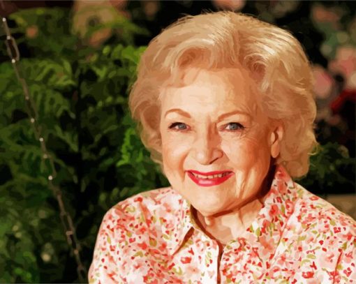 Portrait Of Betty White paint by number