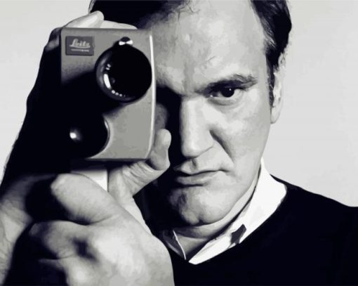 Quentin Tarantino Black And White paint by number