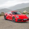 Red Porsche Cars paint by number