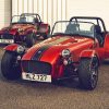 Red Caterham Cars paint by number