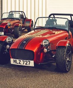 Red Caterham Cars paint by number