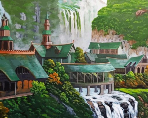 Rivendell The Lord Of Te Rings paint by numbers