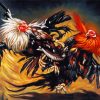 Rooster Fighting Art paint by number