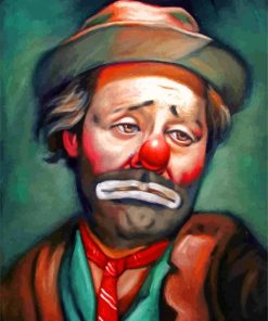 Sad Hobo Clown By Emmet Kelly paint by number