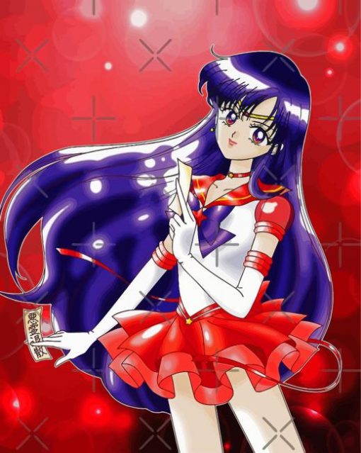 Sailor Mars Character paint by number