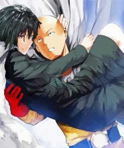 Saitama And Fubuki One Punch Man paint by numbers