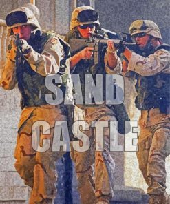 Sand Castle Poster paint by number