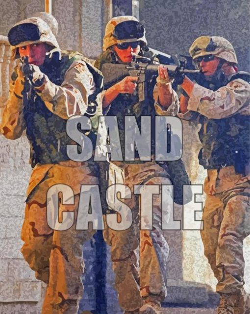 Sand Castle Poster paint by number