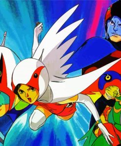 Science Ninja Team Gatchaman Anime paint by number