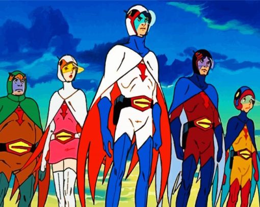 Science Ninja Team Gatchaman Series paint by number