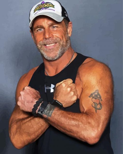 Shawn Michaels Portrait paint by number