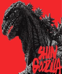 Shin Godzilla Film Poster paint by number