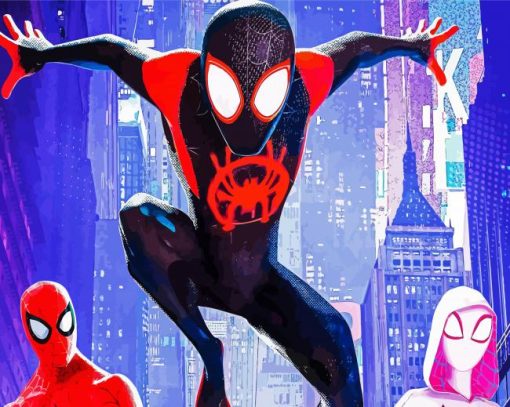 Spiderman Into The Spider Verse paint by number