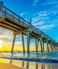 Sunrise Pensacola Florida Beach paint by number